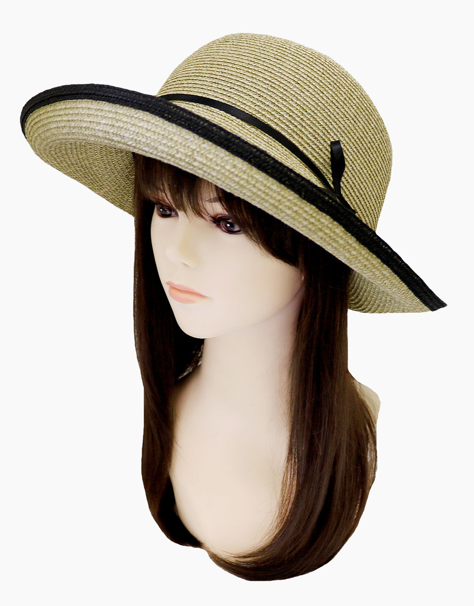 【夏用帽子】紙素材使用で通気性の良いお出かけ帽子　ブルトンハット